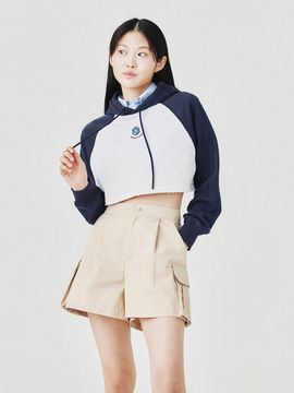 Wacky Willy Flory Logo Raglan Colorblock Hoodie_Light Gray