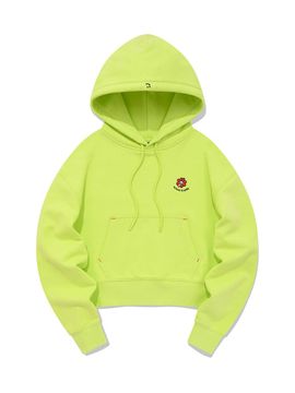Wacky Willy Flory Wappen Cropped Hoodie_Light Lime