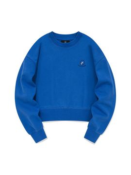 Wacky Willy Flory Wappen Cropped Sweatshirt_Blue