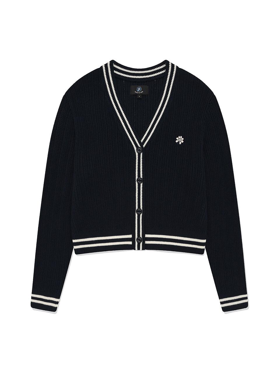 Wacky Willy Flory Wappen Line Color Cardigan_Dark Navy
