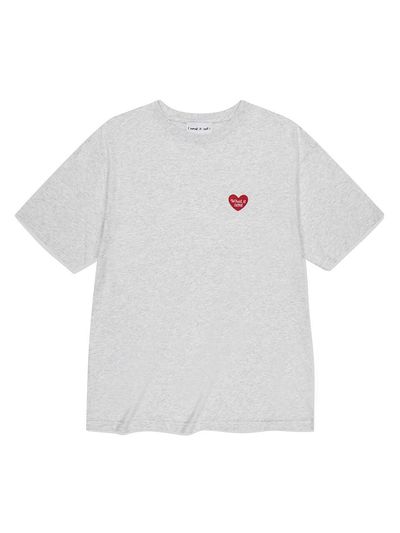 Wacky Willy Heart Patch Short-Sleeve T-Shirt [light brown]