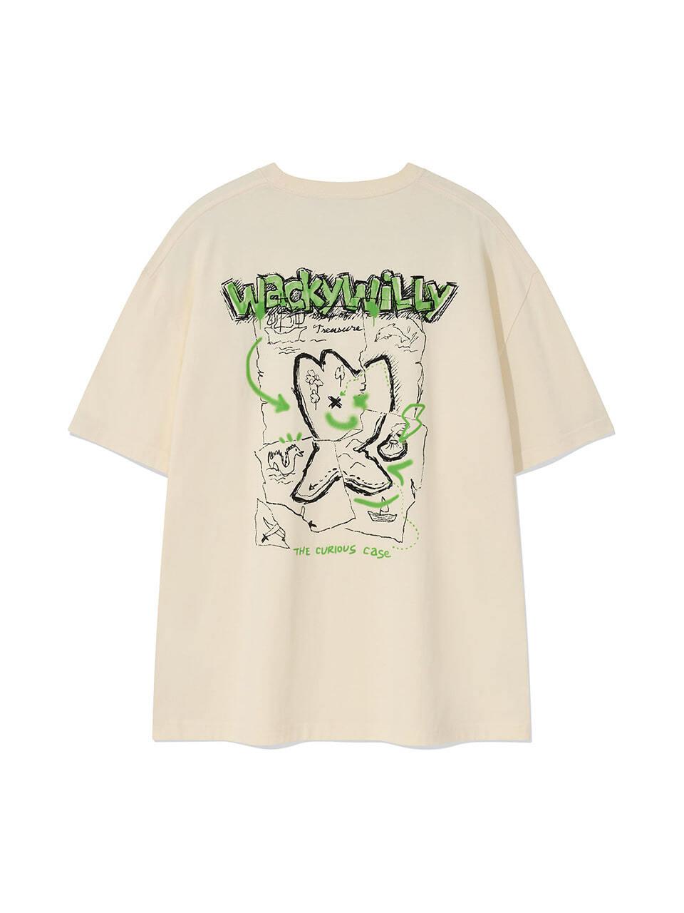 Wacky Willy KiKi Island Graphic Short Sleeve T-shirt [Cream]