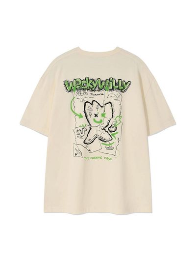 Wacky Willy KiKi Island Graphic Short Sleeve T-shirt [Cream]