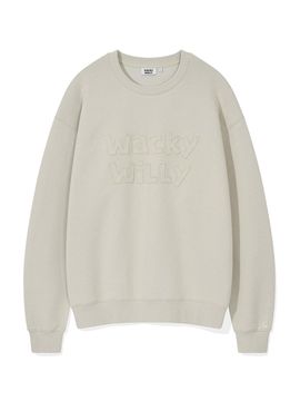 Wacky Willy Lettering Point Semi-Overfit Sweatshirt [Grey]