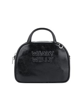 Wacky Willy Lily Volume Handle Curved Tote Bag [Black]