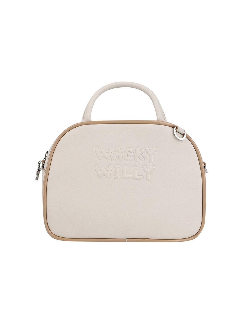 Wacky Willy Lily Volume Handle Structured Tote Bag [Ivory]
