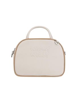 Wacky Willy Lily Volume Handle Structured Tote Bag [Ivory]