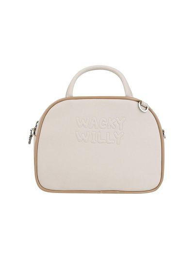 Wacky Willy Lily Volume Handle Structured Tote Bag [Ivory]