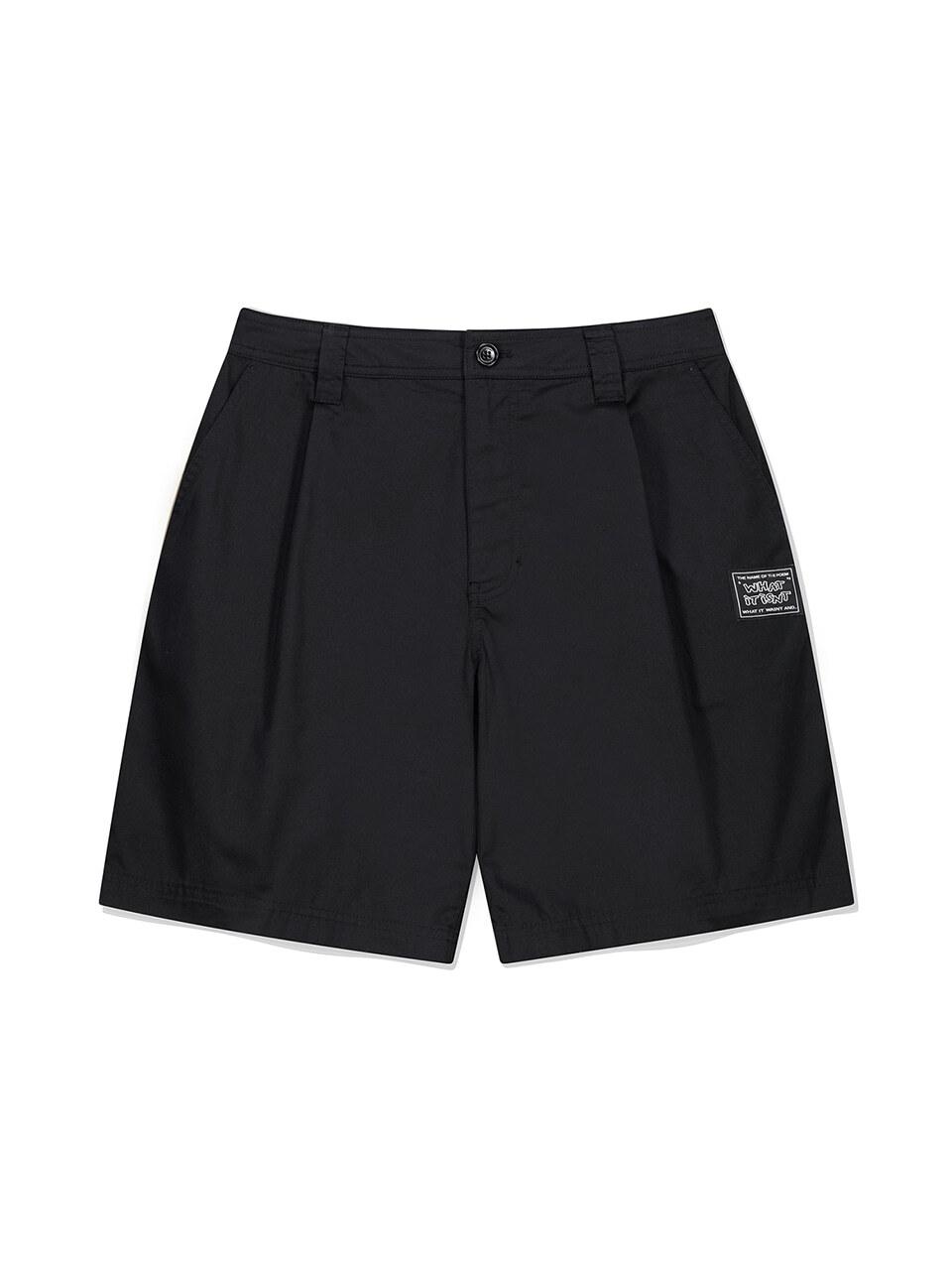 Wacky Willy Logo label chino short pants black
