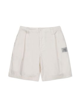 Wacky Willy Logo label Chino shorts Ekru