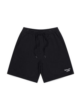 Wacky Willy Logo Patch Sweat Shorts [Black]
