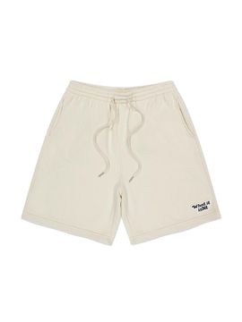 Wacky Willy Logo Wappen Sweat Shorts beige