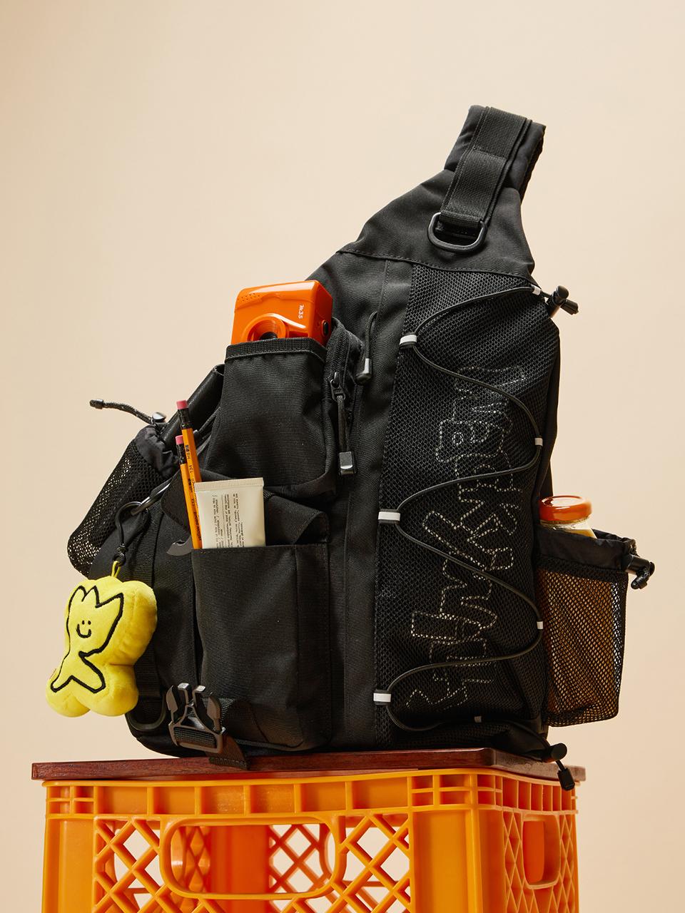 Wacky Willy Mesh String Utility Water-resistant Bag [Black]