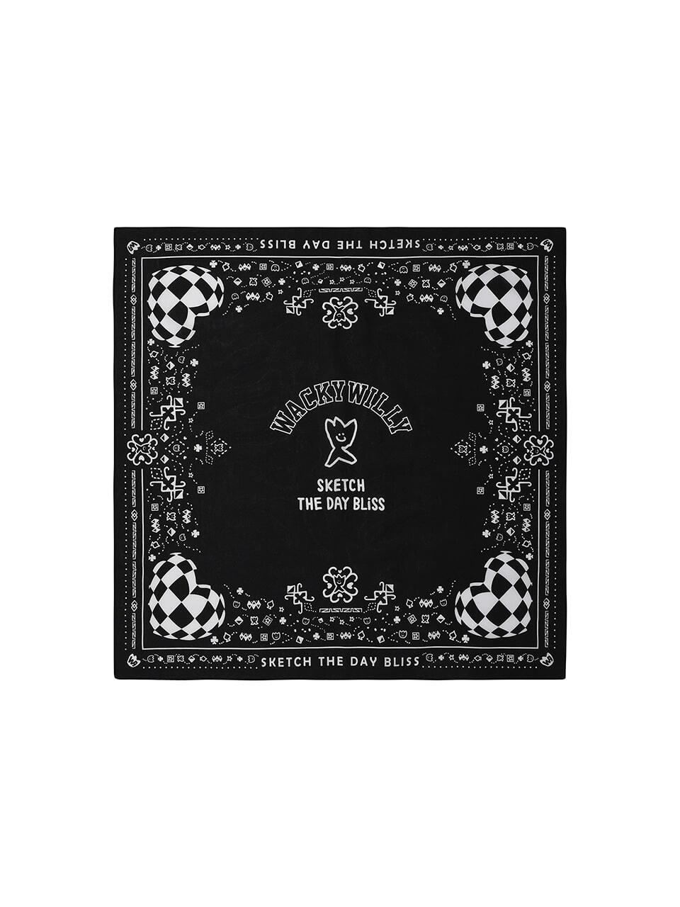 Wacky Willy Paisley Bandana Scarf [Black]