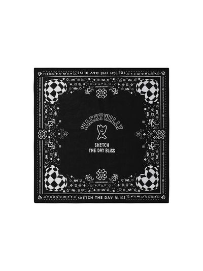 Wacky Willy Paisley Bandana Scarf [Black]