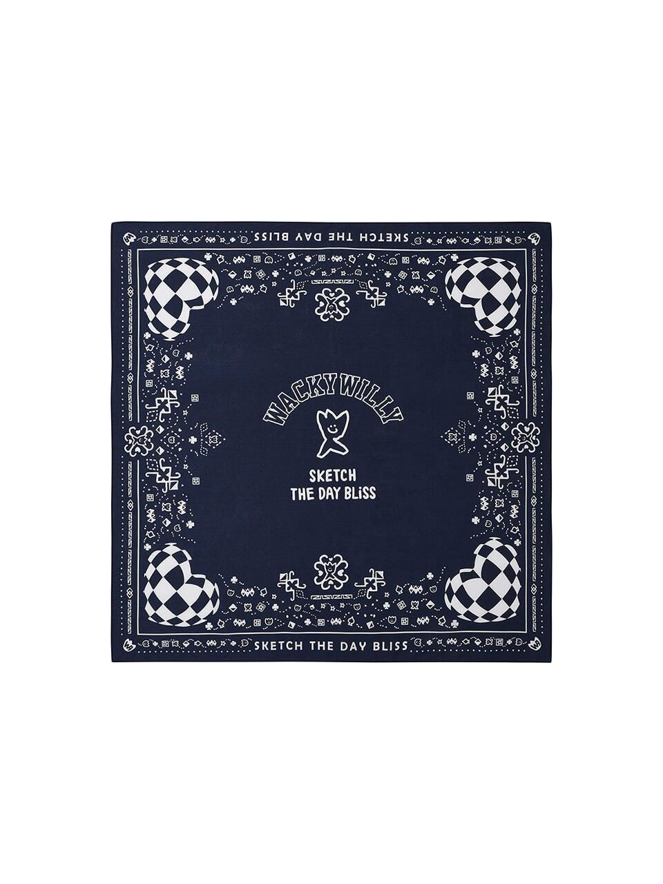 Wacky Willy Paisley Bandana Scarf [Navy]
