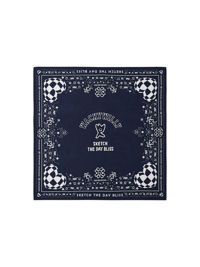 Wacky Willy Paisley Bandana Scarf [Navy]