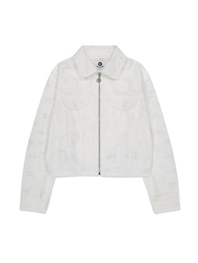 Wacky Willy Patterned Jacquard Jacket_White