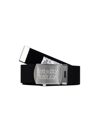Wacky Willy Reversible Military-Style Polyester Belt [Black]