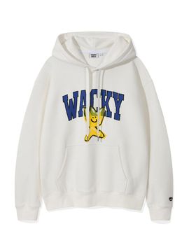 Wacky Willy Semi-Overfit Cotton-Polyester Graphic Hoodie [Beige]