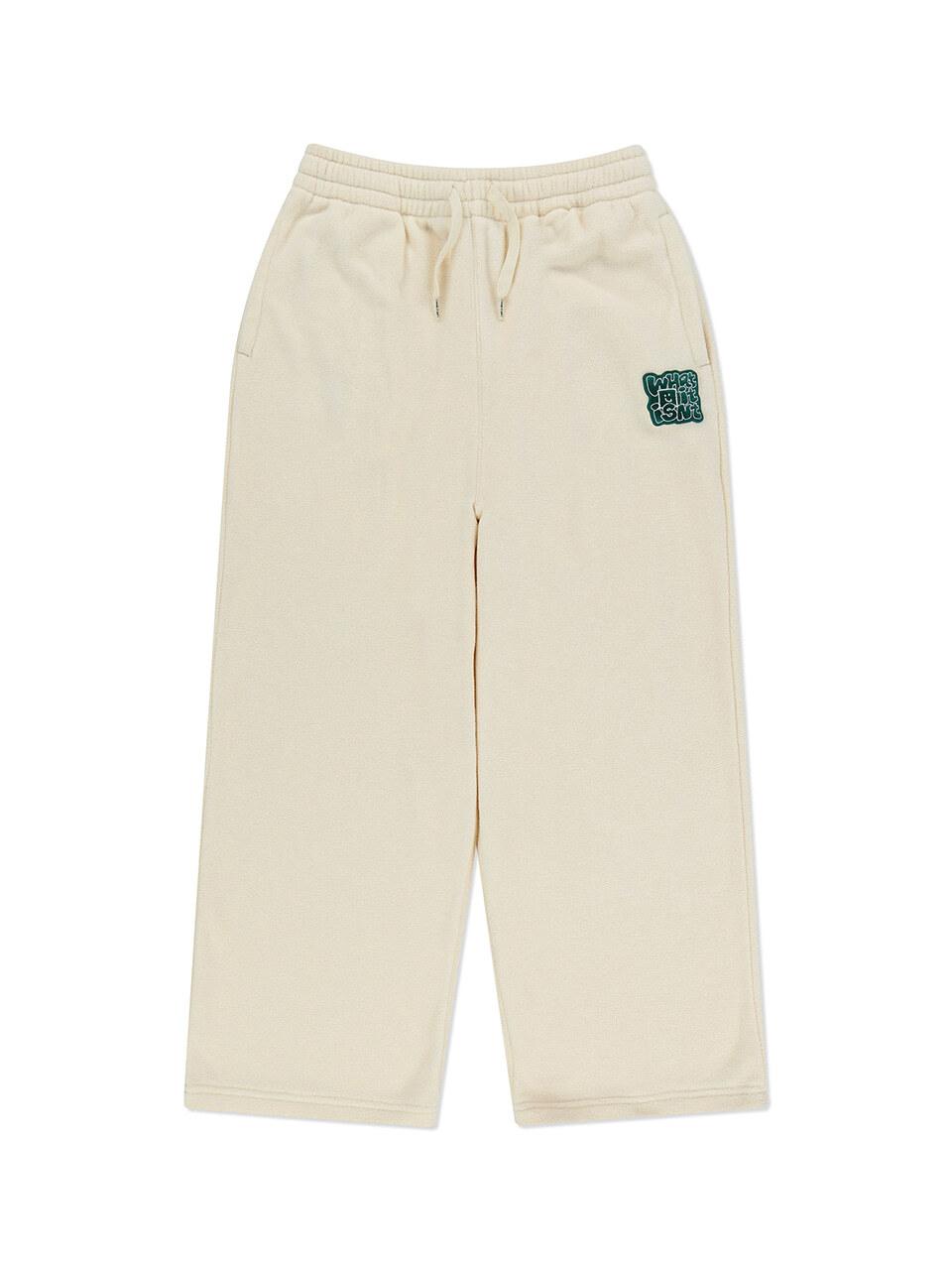 Wacky Willy Shumo Patch Fluffy Wide Pants [Cream]