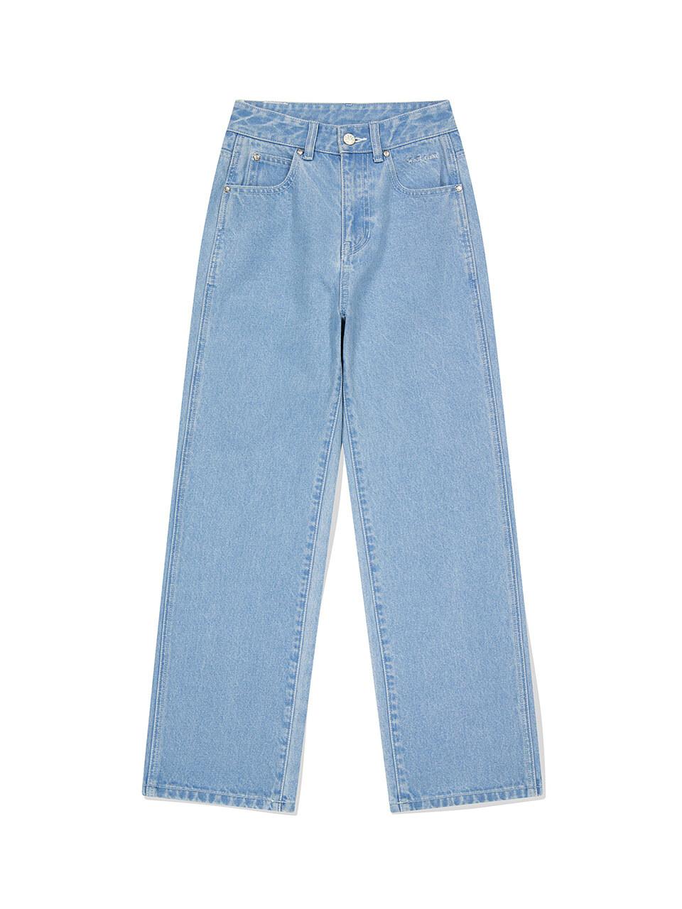 Wacky Willy Straight-fit Flory Graphic Denim Pants_Light Blue