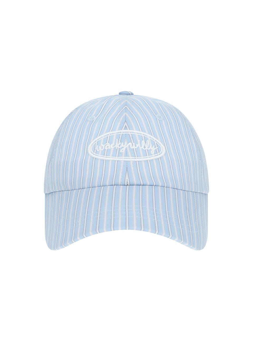 Wacky Willy Stripe Cotton-blend Adjustable Ball Cap [Blue]