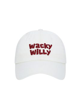 Wacky Willy Typography Slim Fit Ball Cap [Beige]