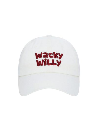 Wacky Willy Typography Slim Fit Ball Cap [Beige]