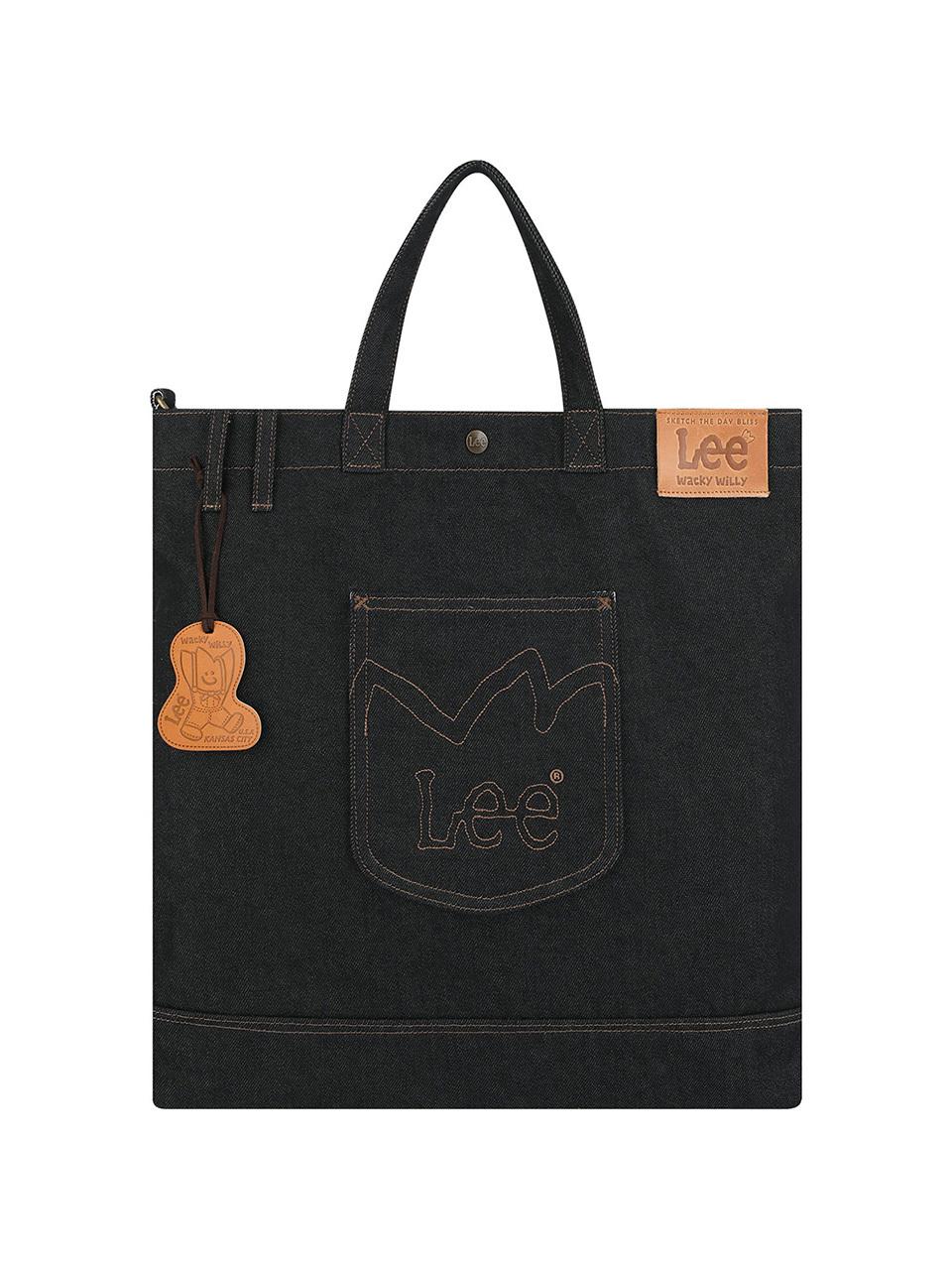 Wacky Willy Wacky Willy x Lee Denim Tote Bag [Black]