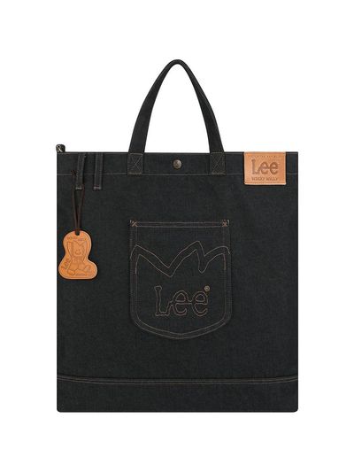 Wacky Willy Wacky Willy x Lee Denim Tote Bag [Black]