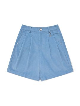 Wacky Willy Women's Corduroy Bermuda Pants Blue