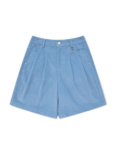 Wacky Willy Women's Corduroy Bermuda Pants Blue