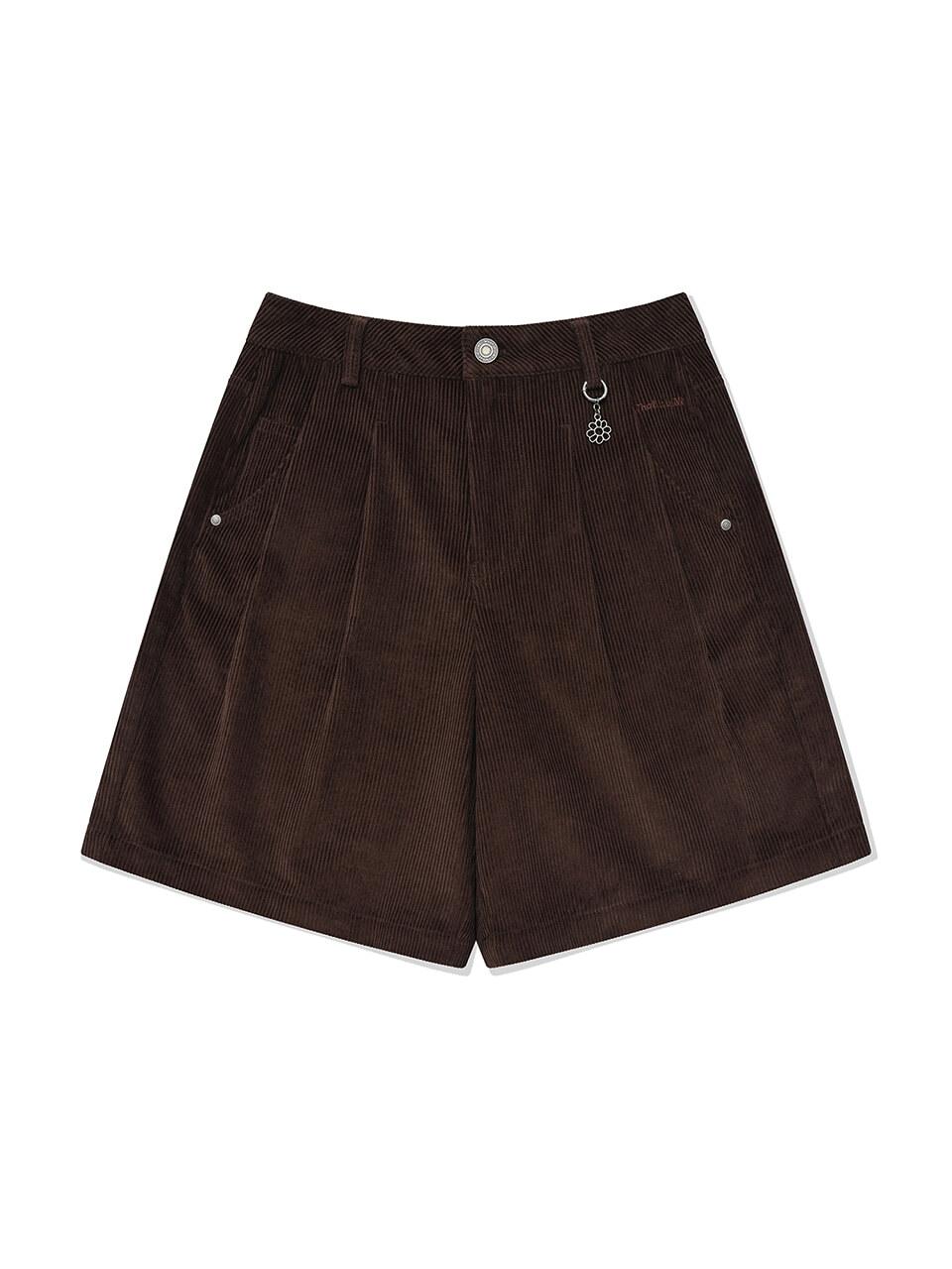 Wacky Willy Women's corduroy Bermuda pants Brown