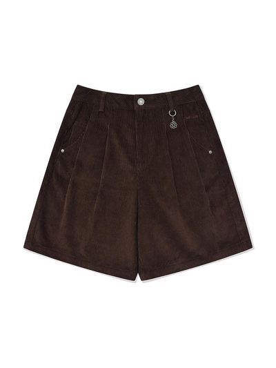 Wacky Willy Women's corduroy Bermuda pants Brown