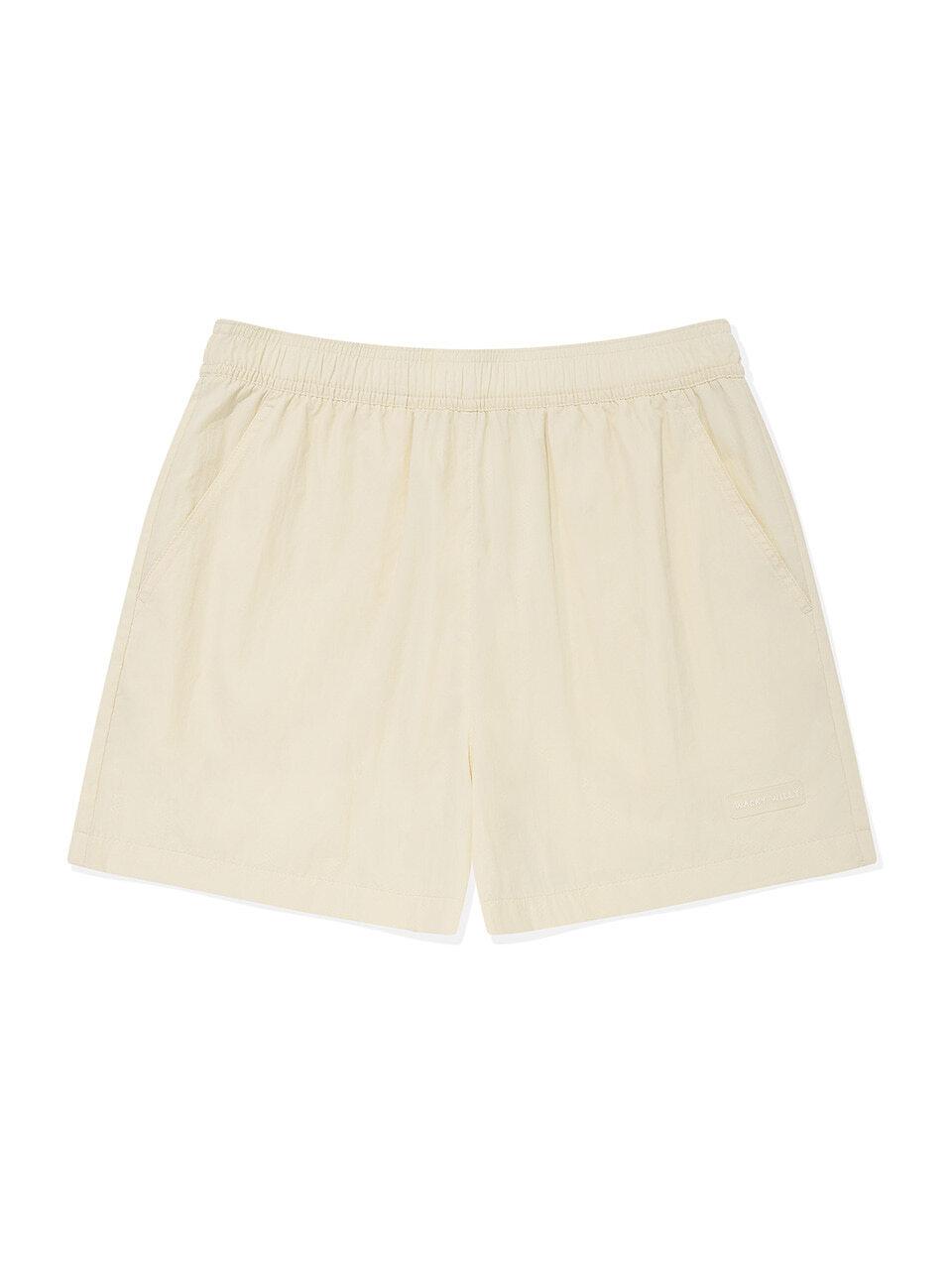 Wacky Willy Women's Nylon Elastic Waist Shorts [Cream]
