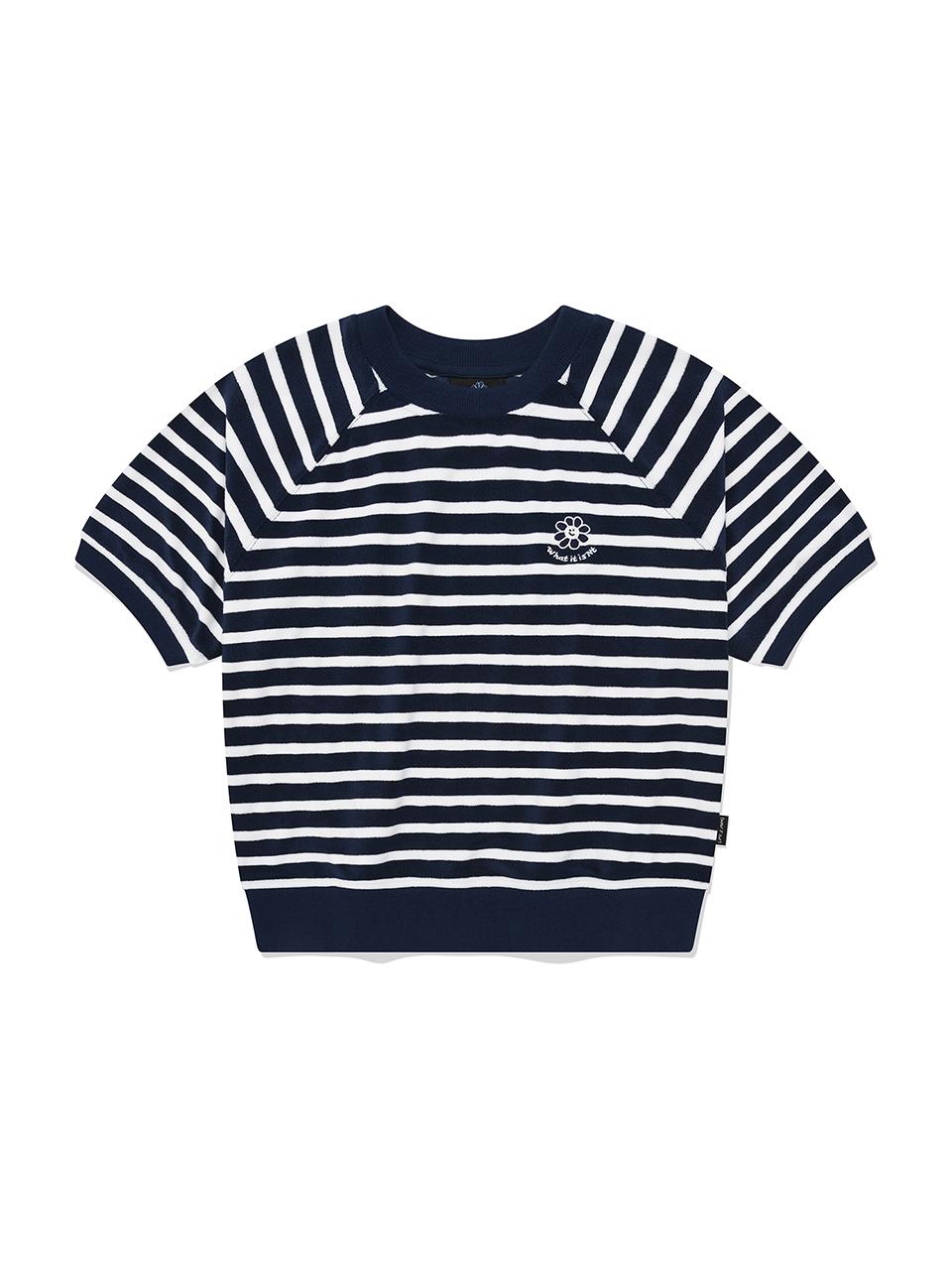 Wacky Willy Womens Terry Stripe Short Sleeves T-Shirt