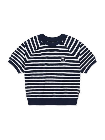 Wacky Willy Womens Terry Stripe Short Sleeves T-Shirt