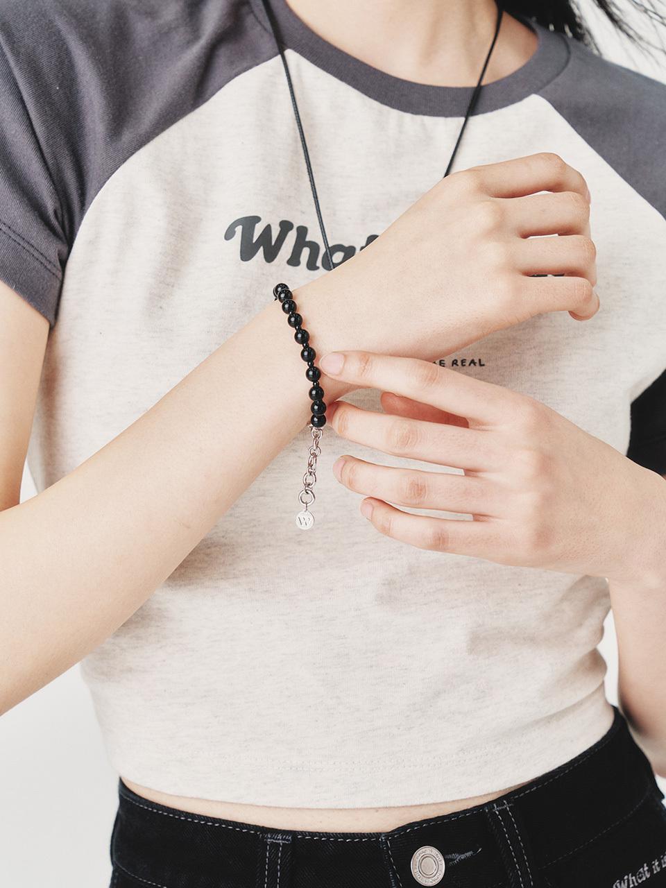 Wacky Willy WT Lovey Beads Bracelet_Black