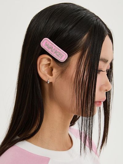 WAIKEI Logo Hair Pin_Pink