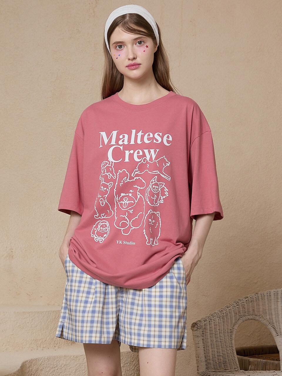 WAIKEI Maltese Crew Line Graphic Short Sleeve T-shirt
