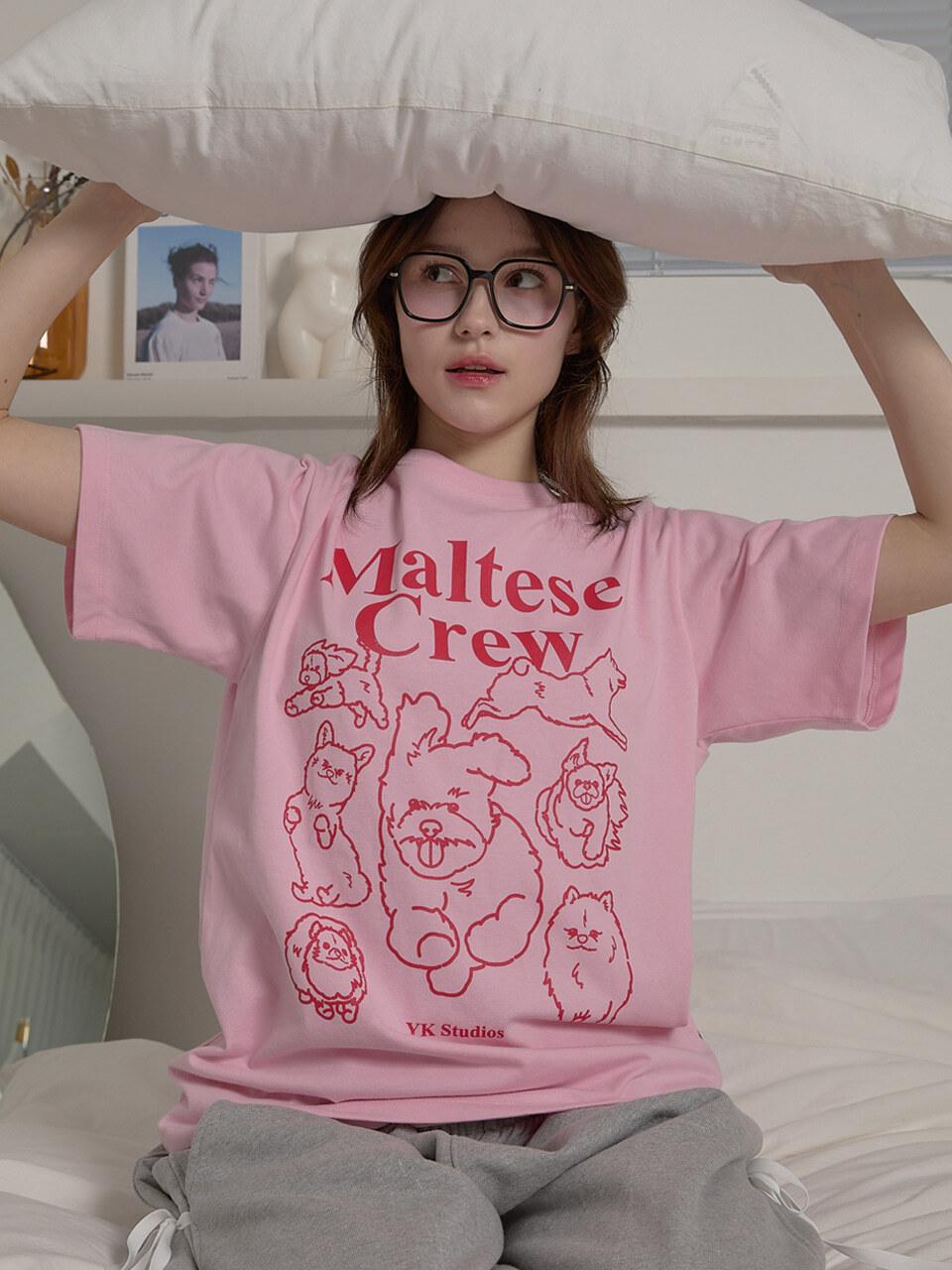 WAIKEI Maltese Cruise Line Graphic T-shirt_Pink