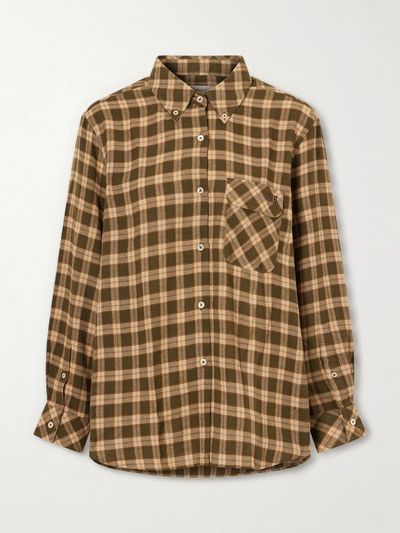 WALES BONNER Ritual checked flannel shirt