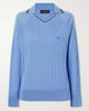 WALES BONNER Roots logo-embroidered striped polo shirt - 1