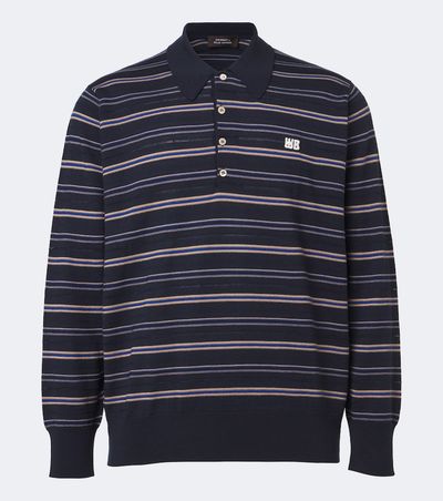 Wales Bonner Wales Bonner Beam striped wool polo sweater