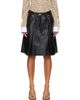Wales Bonner Wales Bonner Black Construct Leather Midi Skirt - 1