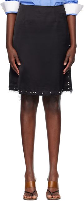 Wales Bonner Wales Bonner Black Iris Studded Midi Skirt
