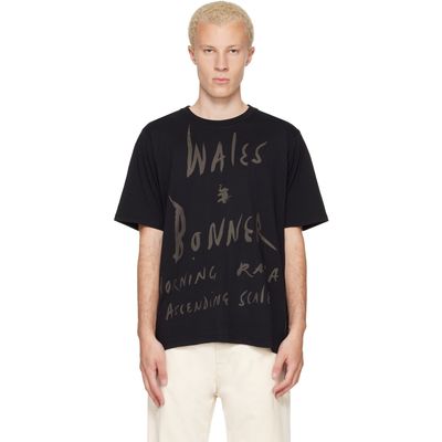 Wales Bonner Wales Bonner Black 'Raga' T-shirt