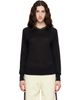 Wales Bonner Wales Bonner Black Viscose Silk Knit Roots Polo - 1