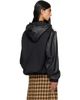 Wales Bonner Wales Bonner Black Vista Anorak Leather Jacket - 3